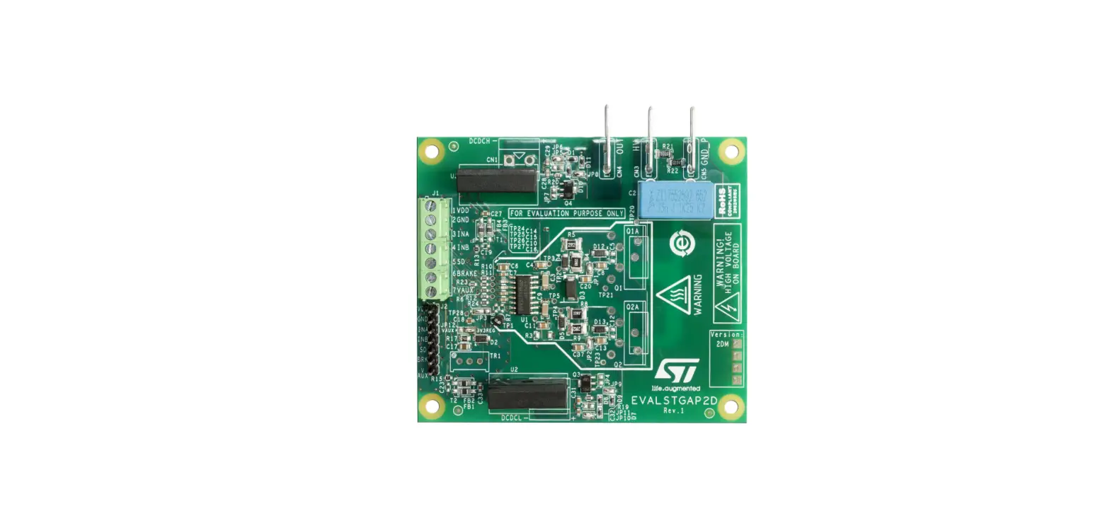 Stmicroelectronics Um2818 Evalstgap2dm Isolated 4 A Single Gate Driver Demonstration Board User Manual Stmicroelectronics Um2818 Evalstgap2dm Isolated 4 A Single Gate Driver Demonstration Board User Manual