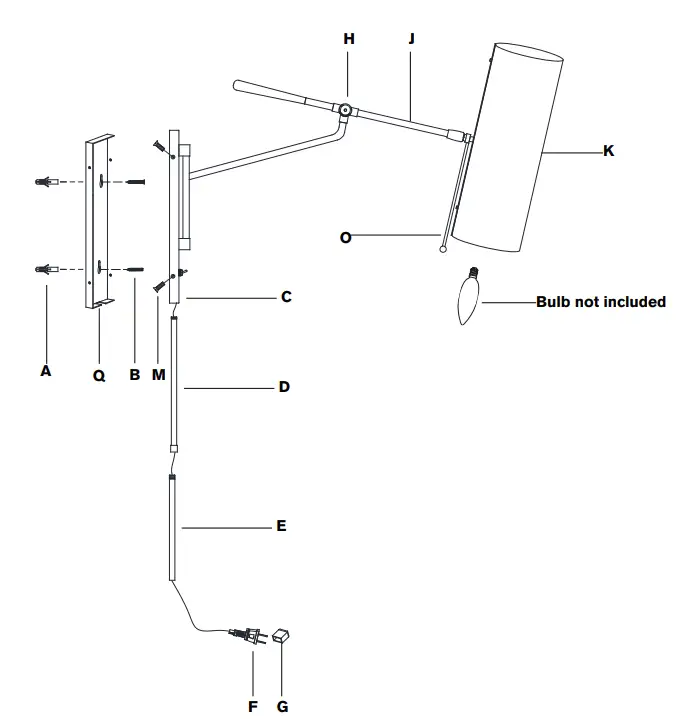 VISUAL COMFORT ARN 2002 Frankfort Articulating Wall Light-