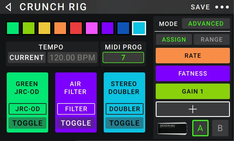 HEADRUSH MX5 Ultra Portable Amp Modeling Guitar Effect Processor - Hardware Assign 1