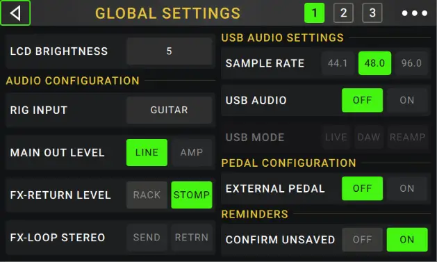 HEADRUSH MX5 Ultra Portable Amp Modeling Guitar Effect Processor - Hardware Assign 15