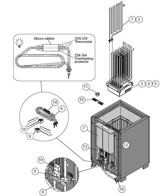 HARVIA MD135GSA Electric Sauna Heater 13