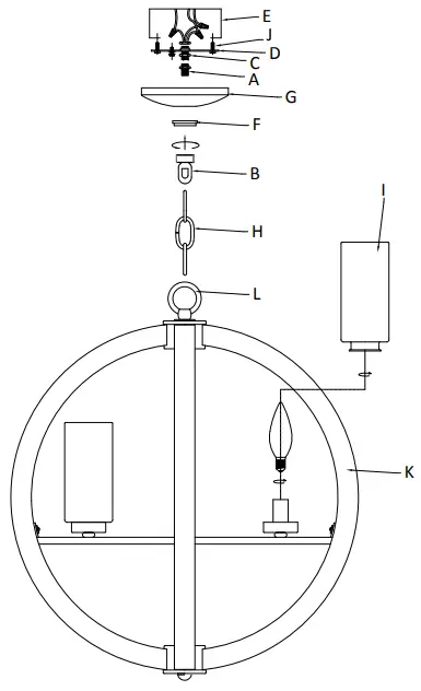 KICHLER 49791AUB Grand Bank 4-Light Auburn Stained Farmhouse Cage Chandelier-FIG2