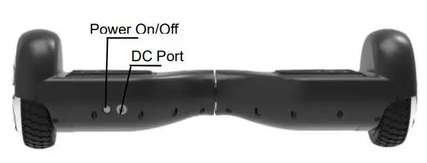 DENVER HBO-6620 Hoverboard Self Balancing Scooter User Manual - Back Overview