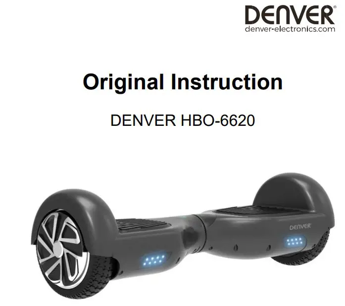 DENVER HBO-6620 Hoverboard Self Balancing Scooter User Manual