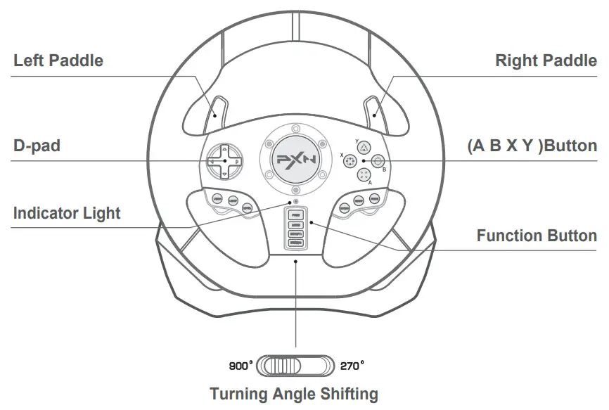 PXN V9 Gaming Steering Wheel - Steering Wheel