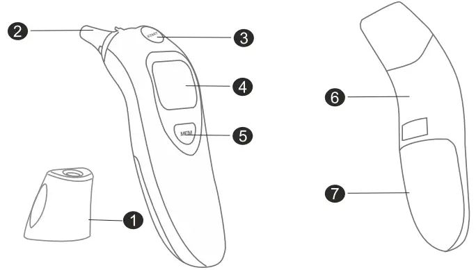 Dr Trust 606 Instascan Forehead and Ear Thermometer - 2