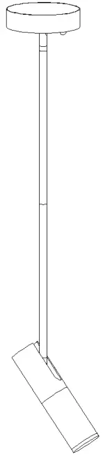 ZEVNI A04434 Davet 2 Inch Wide Black LED Mini Pendant -