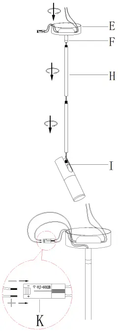 ZEVNI A04434 Davet 2 Inch Wide Black LED Mini Pendant - hanging height