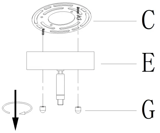 ZEVNI A04434 Davet 2 Inch Wide Black LED Mini Pendant - remove