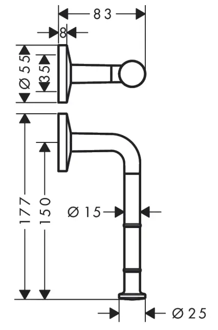 AXOR 42856670 Universal Circular Toilet Paper Holder - fig 1