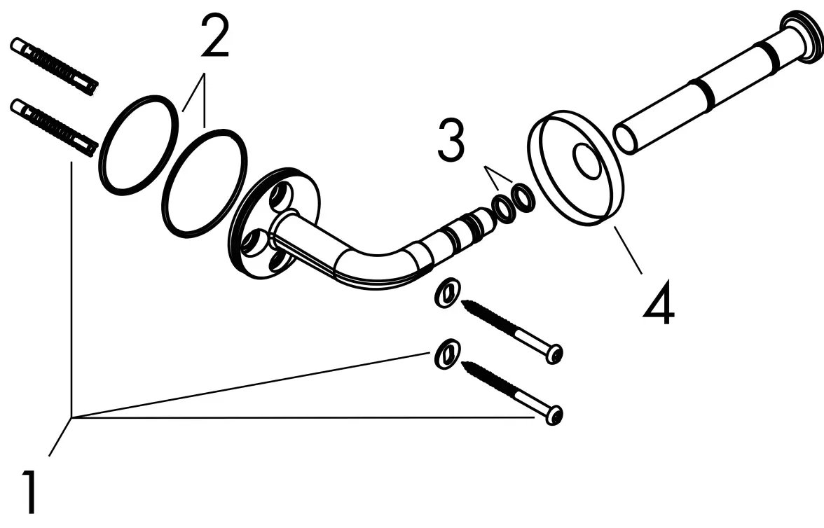 AXOR 42856670 Universal Circular Toilet Paper Holder - fig 2
