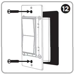Ultra Pro ZW3010 In-Wall Smart Dimmer User Manual - Insert dimmer into the switch box being careful not to pinch or crush wires