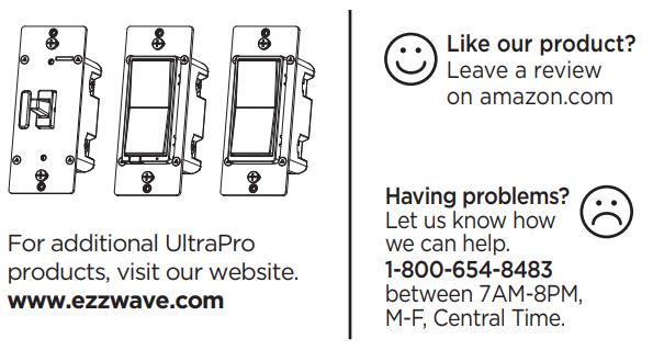 Ultra Pro ZW3010 In-Wall Smart Dimmer User Manual - Like & Dislike