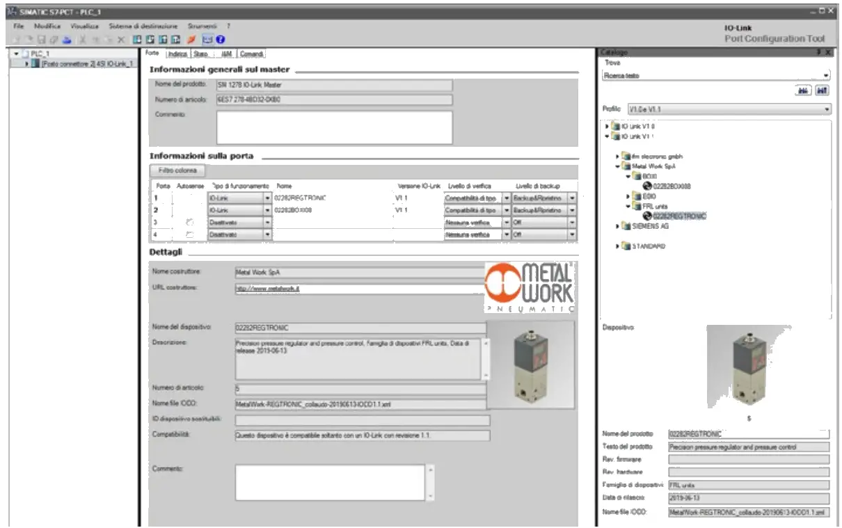 METAL WORK PNEUMATIC REGTRONIC IO Link Single Stage Pressure Regulator - fig1