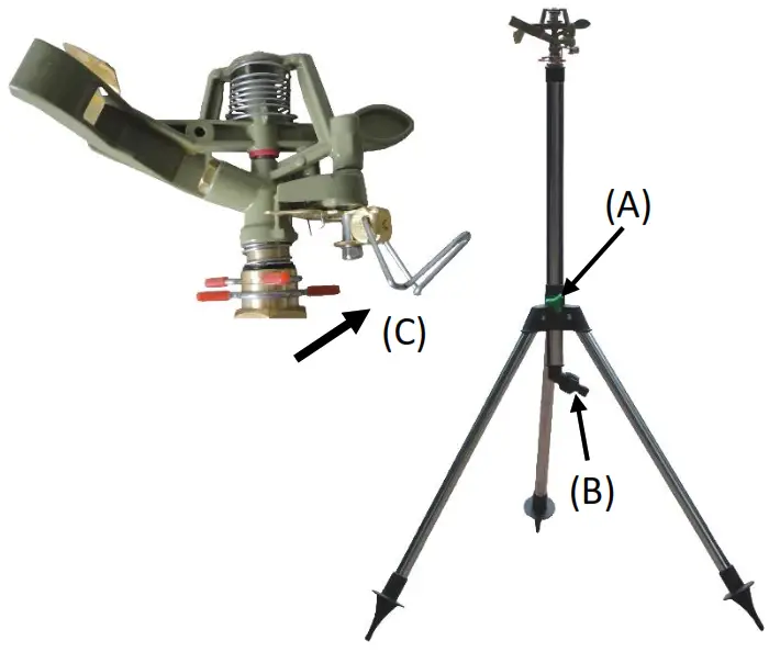 westfalia 81 70 33 Tripod Impulse Sprinkler - Overview