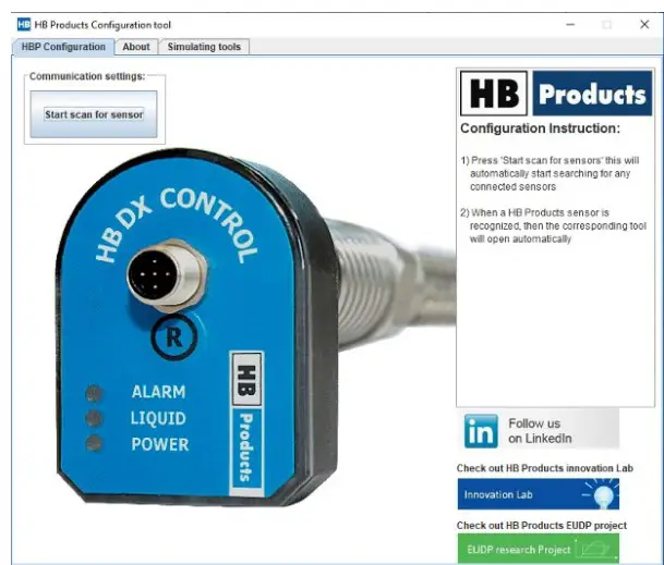 Setting up the sensor