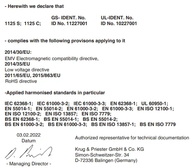EC-declaration of conformity