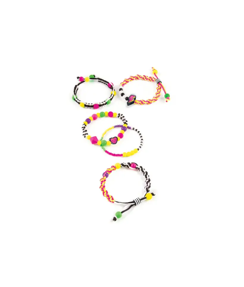 Make It Real 1209 Retro Neon Black And White Bracelets Instructions