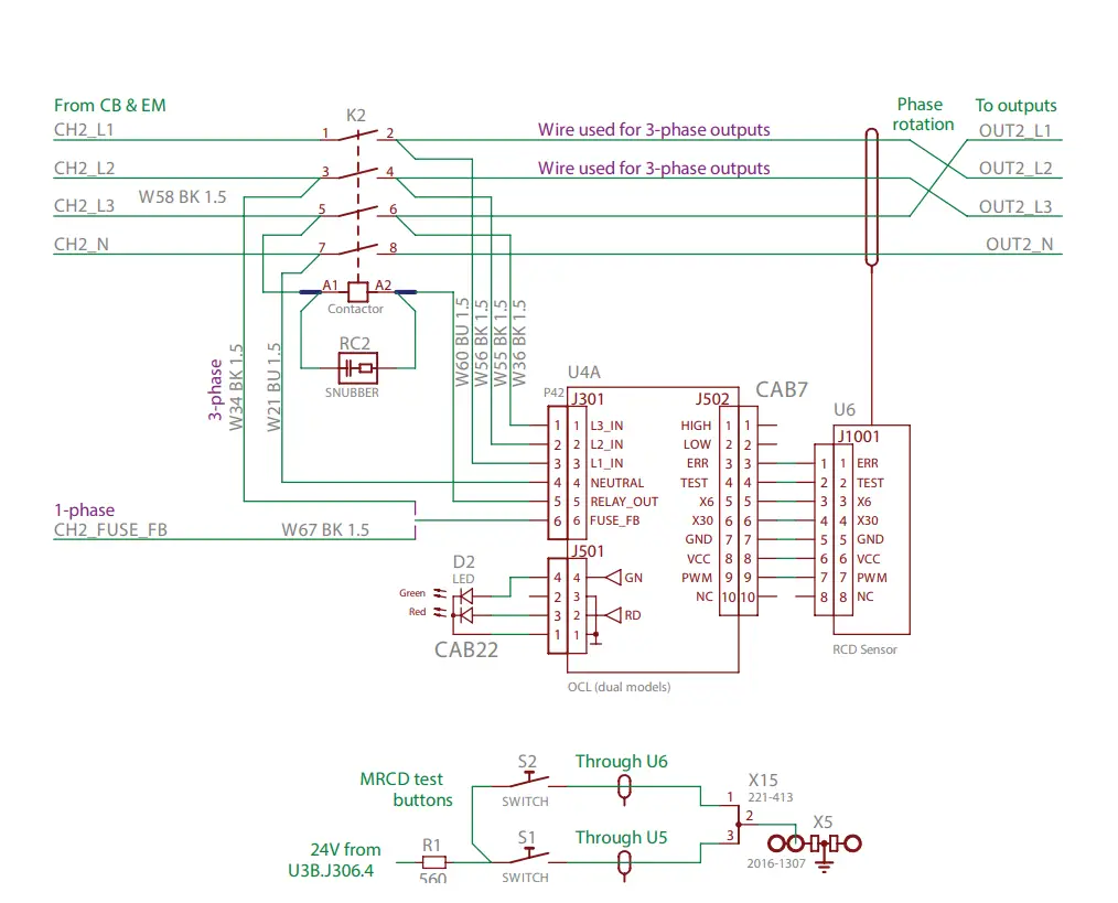 MODULAR RESIDUAL CURRENT DEVICE PARTS CH2