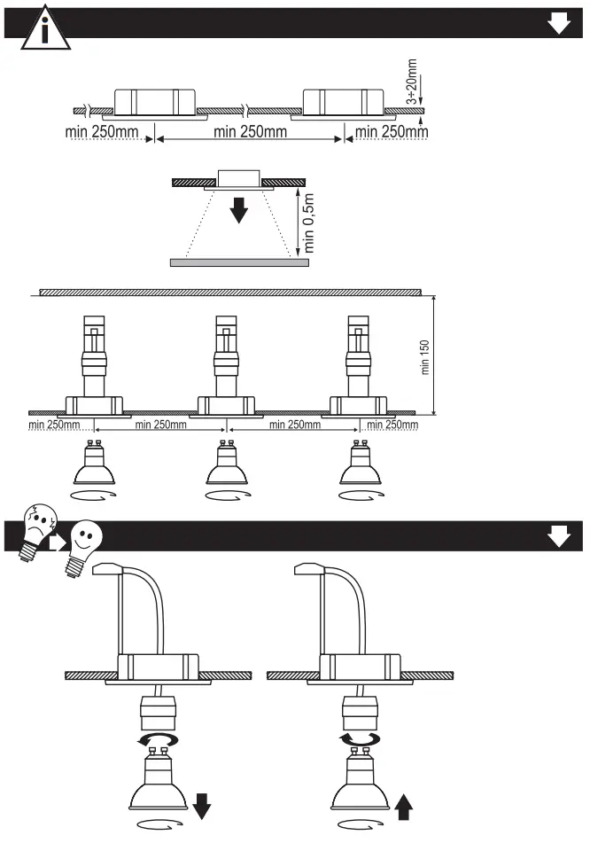 Kanlux TRIBIS O Recessed Downlights with Light Source - fig3
