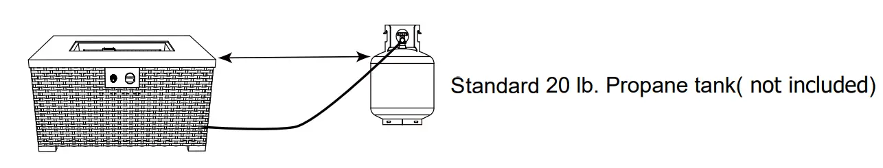 Enjoy AJ1188 Fire Pit Table - Standard