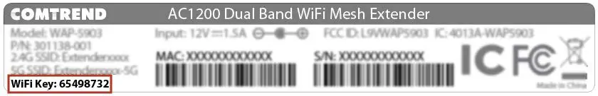 COMTREND WAP-5903 AC1200 Dual Band WiFi-Setup1