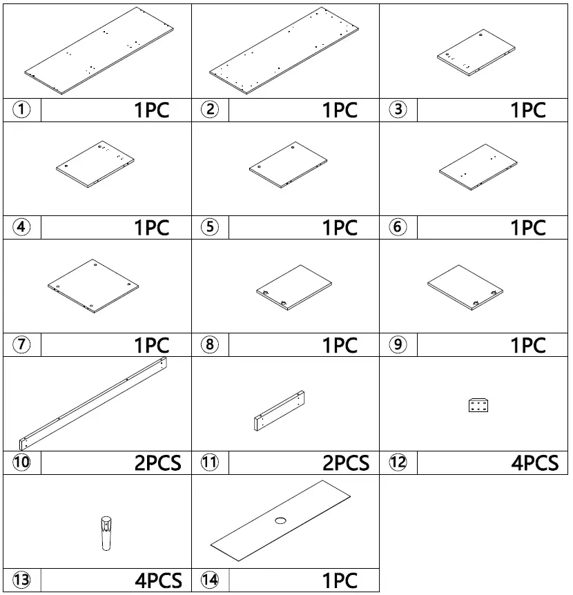 Kmart 42942061 Thorne ENT Unit Oak pieces