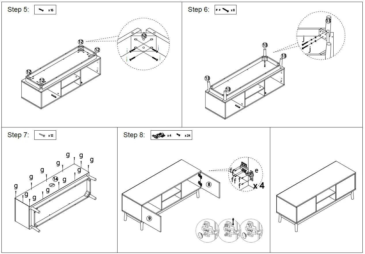 Kmart 42942061 Thorne ENT Unit Oak steps 1