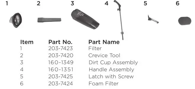 Bissell 8018 Series Magic Vac Featherweight Vac - Replacement Parts