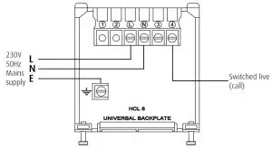 SECURE HRT4 A Electronic Room Thermostat with Load - Wiring Diagram