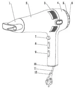 Nero 7412001 Retrak Hair Dryer -KNOW YOUR PRODUCT