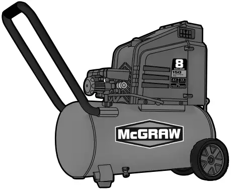 8 Gallon Oil Free Portable Air Compressor