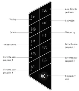 SHANGHAI RONGTAI HEALTH TECHNOLOGY GLS540 Deluxe Multi-function Massage Chair - Controller