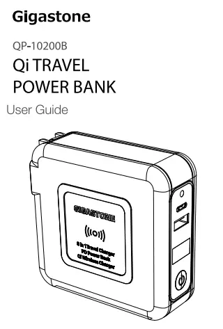 Gigastone QP-10200B Qi Travel Power Bank User Guide