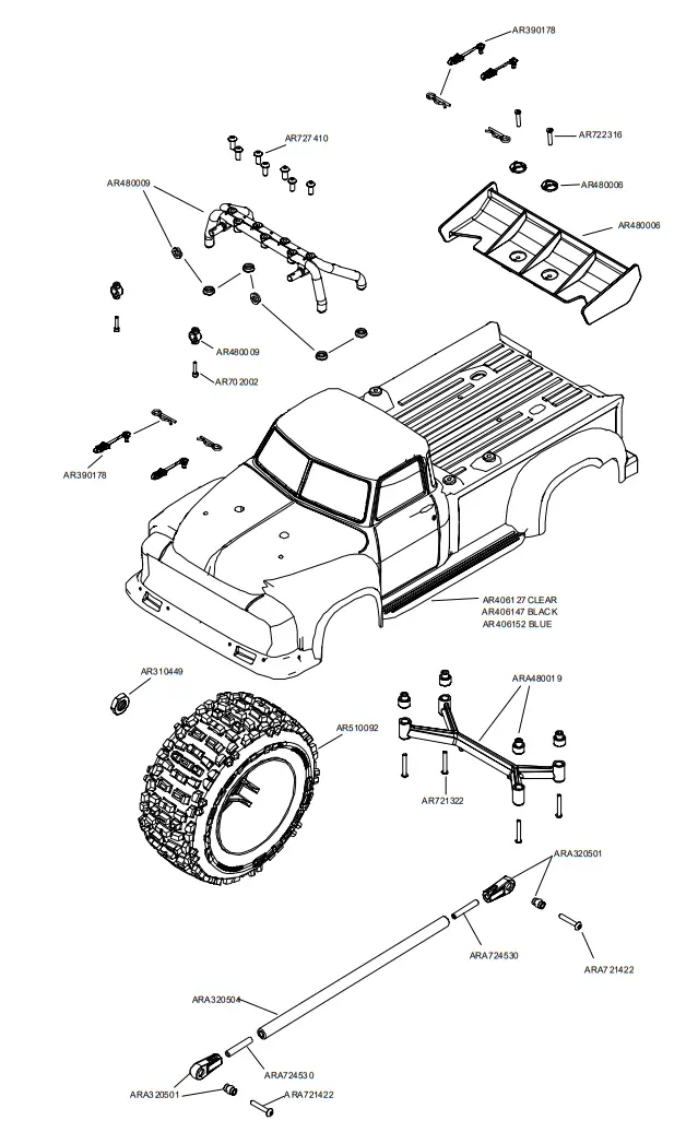 HORIZON HOBBY 9780505 Speed Monster Truck - fig 28