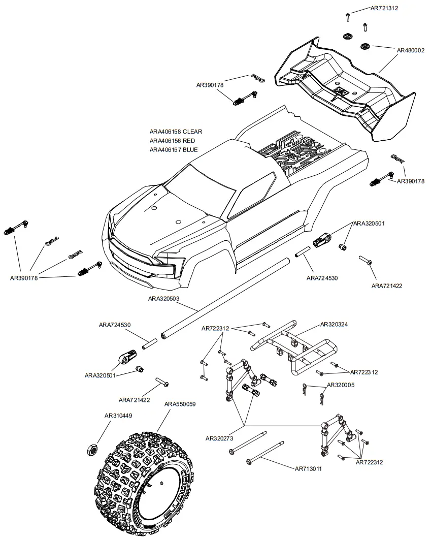 HORIZON HOBBY 9780505 Speed Monster Truck - fig 29