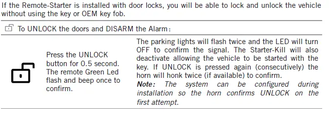 FORTIN RM442 Security System Remote Car Starter 20