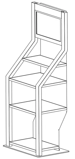 D2g Group SMMGRDS Mobile Garment Rack with Digital Screen
