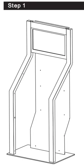 D2g Group SMMGRDS Mobile Garment Rack with Digital Screen - assembly
