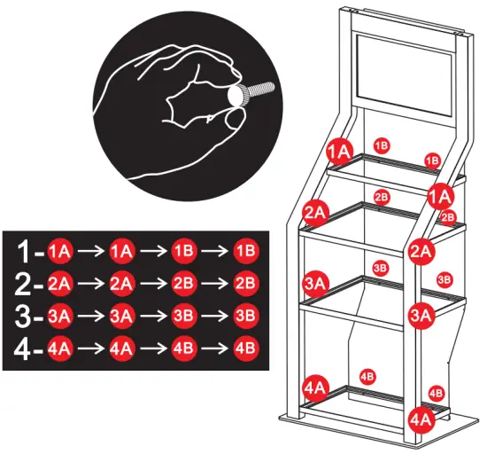 D2g Group SMMGRDS Mobile Garment Rack with Digital Screen - assembly1