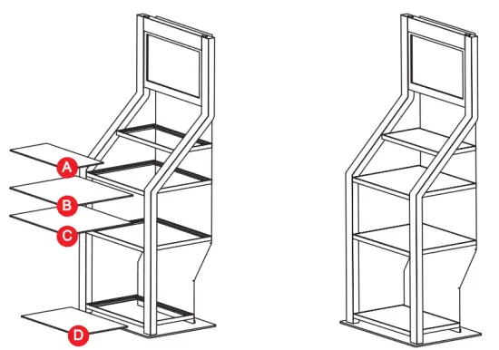 D2g Group SMMGRDS Mobile Garment Rack with Digital Screen - assembly3