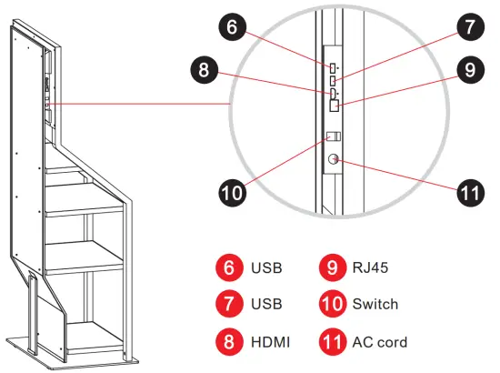 D2g Group SMMGRDS Mobile Garment Rack with Digital Screen - overview2