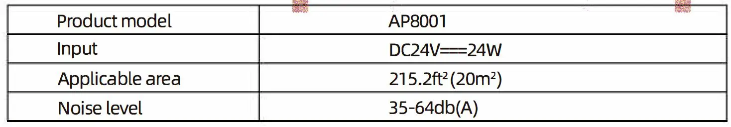 AROMA AP8001 Air Purifier fig 1
