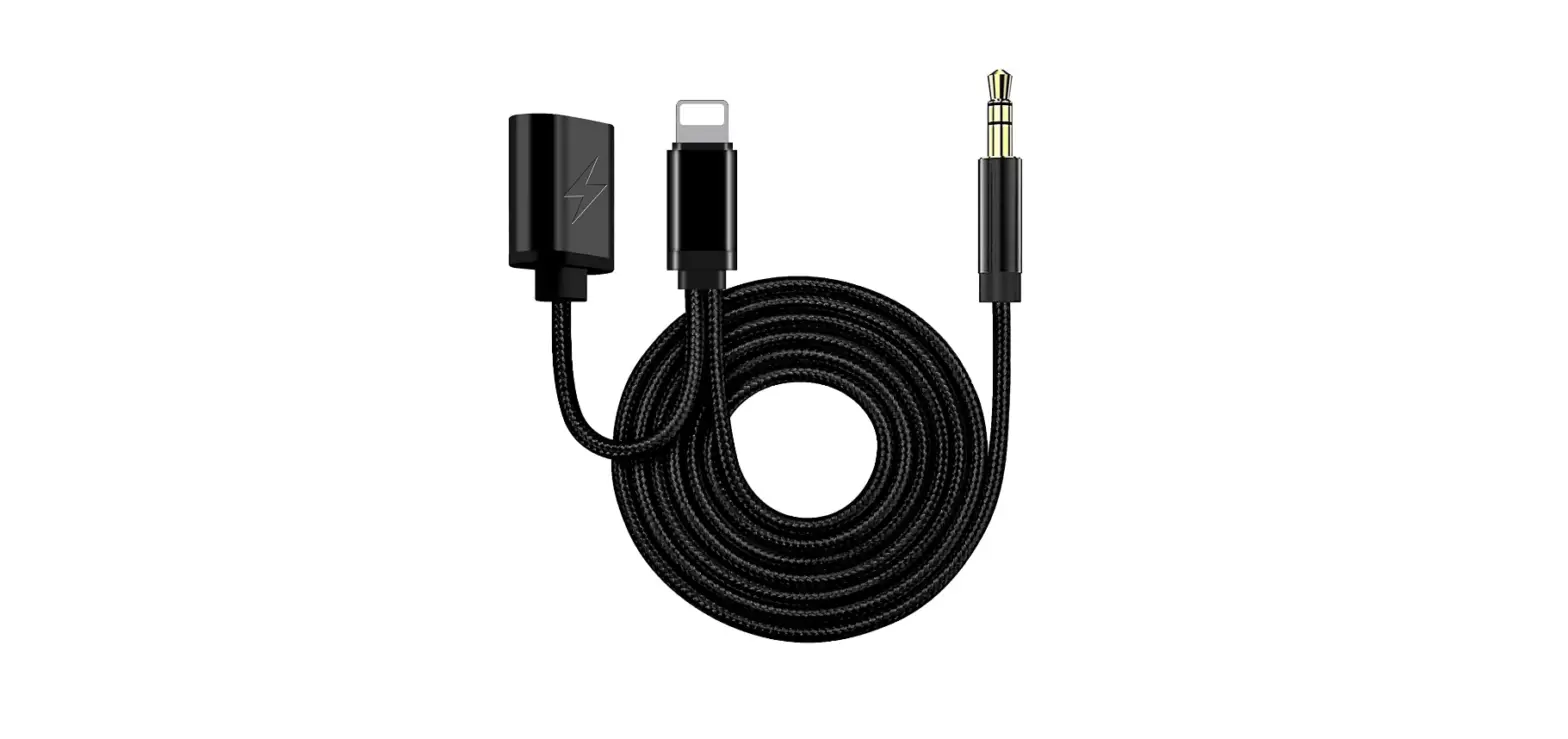 Iphone Aux Cord For Car With Charging Port,[apple Mfi Certified] Lightning-complete Features/instruction Manual
