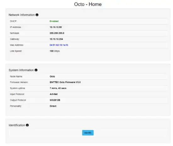 ENTTEC OCTO MK2 8 Universe eDMX to LED Pixel Controller - fig 8