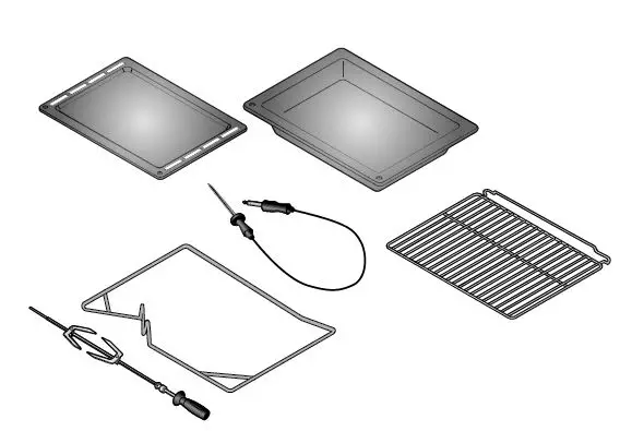 ELVITA CUI4724S White Convection Oven with Meat Thermometer 4