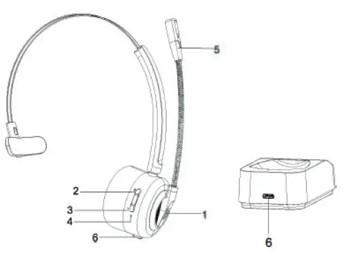 CHAMPION CHWH100 Office Wireless Headset fig 1
