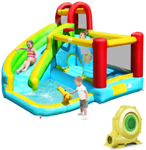 GYMAX GYM05158 Inflatable Kids Water Slide Jumper