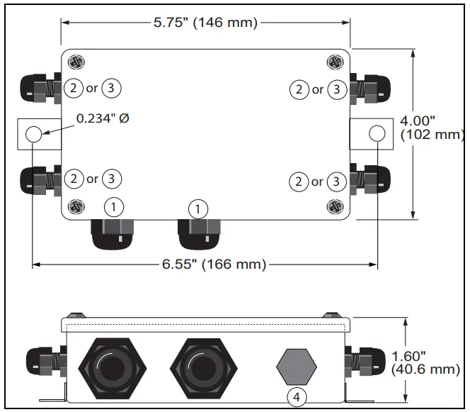 RICE LAKE JB4ES TuffSeal Light to Mid Range Capacity Junction Box 2