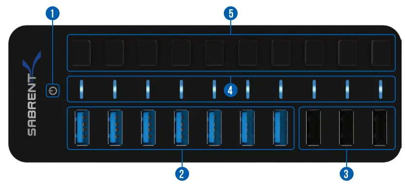 SABRENT-HB-B7C3-USB-3-0-Hub-With-Power-Switches-FIG-1
